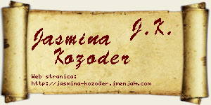 Jasmina Kozoder vizit kartica